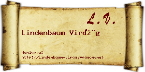 Lindenbaum Virág névjegykártya
